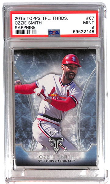 2015 Topps Triple Threads Ozzie Smith Sapphire PSA 9 POP 1 HOF MLB