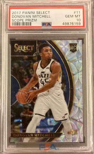 2017 Panini Select Donovan Mitchell RC Scope Prizm PSA 10