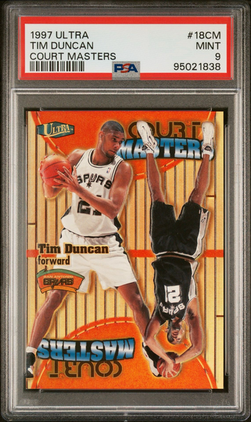 1997 Ultra Tim Duncan Cpurt Masters RC PSA 10