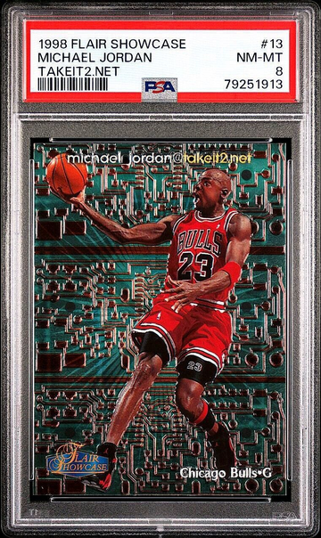 1998 Flair Showcase Takeit2.net Michael Jordan PSA 8 Insert 90s Grail SSP #13