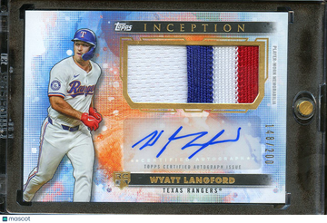 2024 Topps Inception Wyatt Langford #APC-WL /200 Patch RC Player-worn Memorabilia