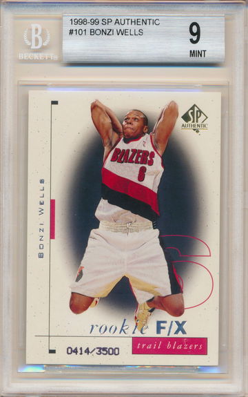 1998 SP Authentic Basketball #101 Bonzi Wells Rookie 414/3500 LOW POP!