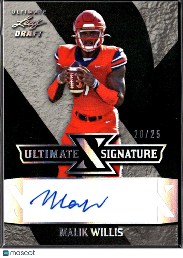 2022 Leaf Ultimate Draft Ultimate X Signature Malik Willis #UXS-MW1 /25