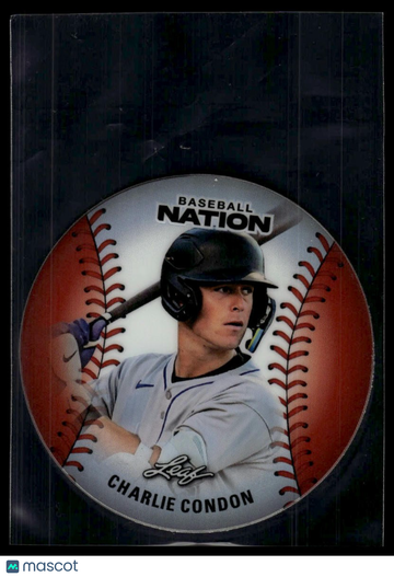 2026 Leaf Baseball Nation Charlie Condon #BDB-6 Baseball Discs Base Prismatic Red SN