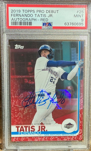 2019 Topps Fernando Tatis RC Red Autograph Rookie /10 PSA