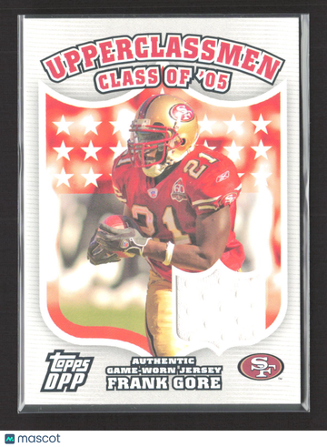 2007 Topps Draft Picks & Prospects Upperclassmen Frank Gore #UC-FG Authentic Game-Worn Jersey