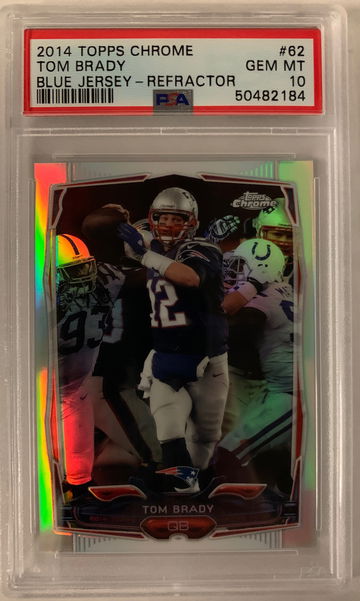 2014 Topps Chrome Tom Brady Refractor Blue Jersey