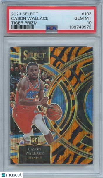 2023-24 Panini Select Cason Wallace Rookie PSA 10 Panini Authentic