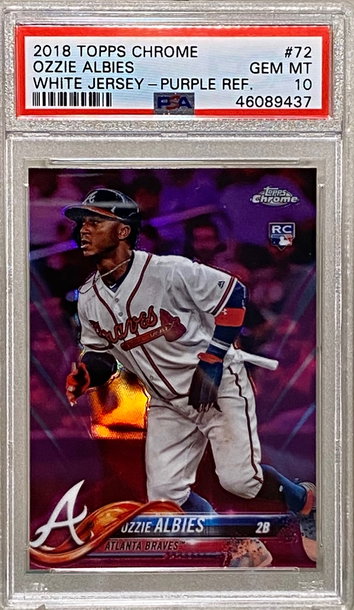 Ozzie Albies 2018 Topps Chrome Pink Refractor 