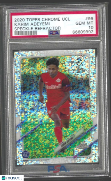 2020 Topps Chrome UEFA Champions League Karim Adeyemi #99 Speckle Refractor PSA 10