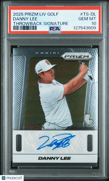 2025 Panini Prizm LIV Golf Throwback Signatures Danny Lee #TS-DL PSA 10