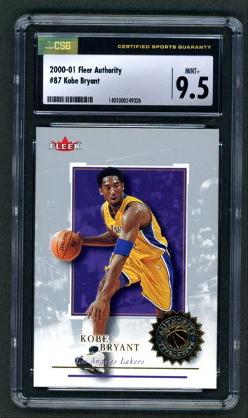 2000-01 Fleer Authority #87 Kobe Bryant CSG 9.5 Mint+
