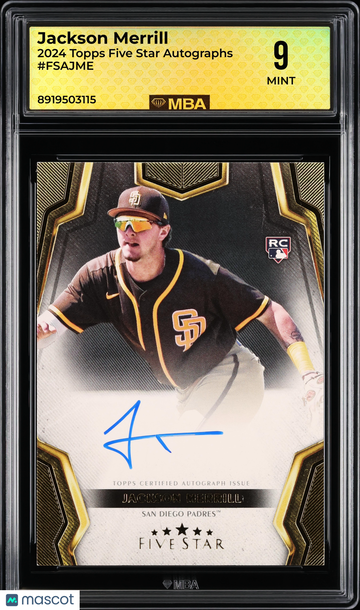 2024 Topps Five Star Autographs Jackson Merrill #FSAJME MBA 9