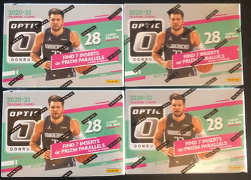 4x 2020-21 Donruss Optic NBA Blaster Boxes Factory Sealed Basketball Blasters