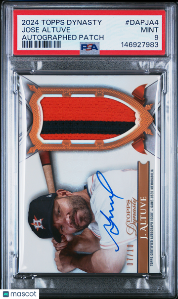 2024 Topps Dynasty Autographed Patch Jose Altuve #DAPJA4 Patch /10 PSA 9 Topps