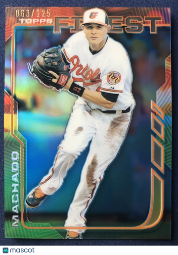 MANNY MACHADO 2014 Topps Finest BLUE Refractor SP #063/125 Baltimore Orioles