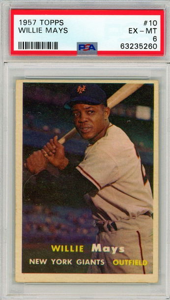 1957 Topps Willie Mays #10 PSA 6 P1272