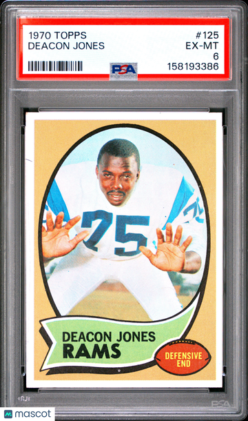 1970 Topps Deacon Jones #125 PSA 6