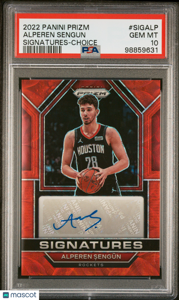 2022 Panini Prizm Signatures Alperen Sengun #SIGALP Choice PSA 10