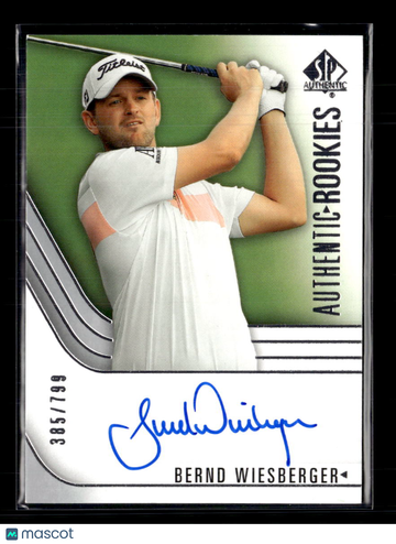 2021 Upper Deck SP Authentic Golf Authentic Rookies Bernd Wiesberger #91 385/799 Auto