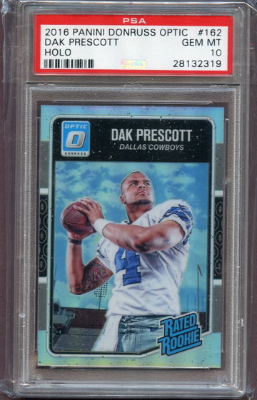 DAK PRESCOTT OPTIC  HOLO SILVER PRIZM PSA 10 POP=71 LOW