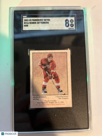 2002-03 Parkhurst Retro Henrik Zetterberg Rookie SGC 8