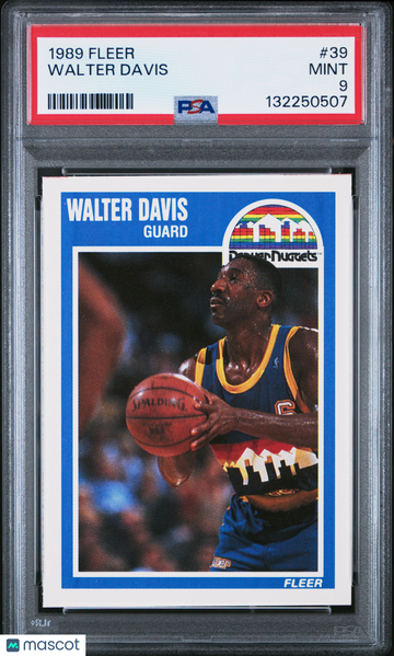 1989 Fleer Walter Davis #39 PSA 9