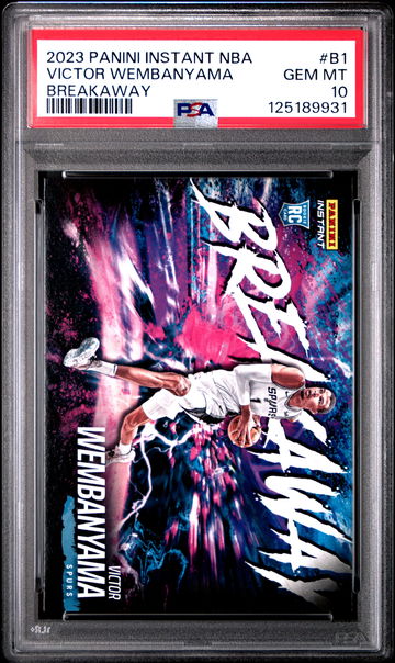 2023-24 PANINI INSTANT NBA BREAKAWAY VICTOR WEMBANYAMA #B1 RC ROOKIE PSA 10