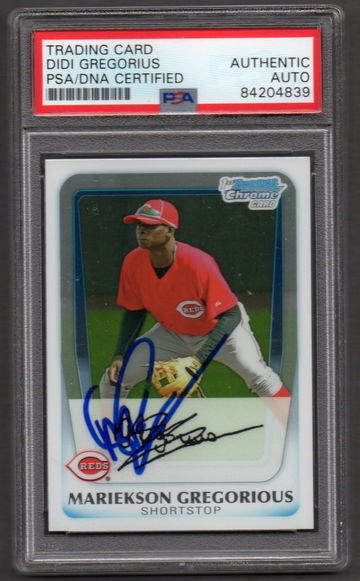 Didi Gregorius Signed Autographed 2011 Bowman Chrome #209 RC PSA DNA COA