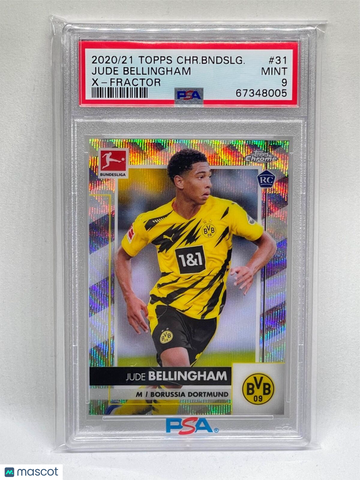 2020 Topps Chrome Bundesliga Jude Bellingham #31 X Fractor PSA 9