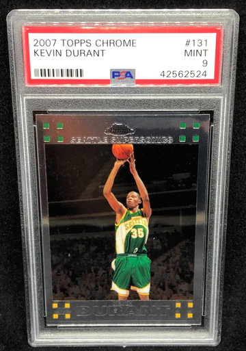 Kevin Durant 2007 Topps Chrome PSA 9 Mint Rookie