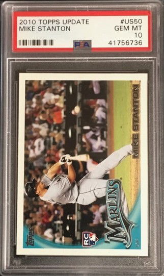 2010 Topps Update MIKE STANTON - PSA 10