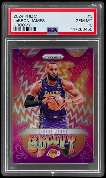 2024 Panini Prizm Lebron James Groovy PSA 10