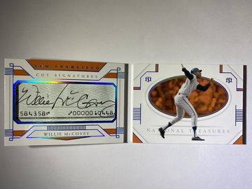 2021 National Treasures Willie McCovey Cut Signatures Booklet Auto 1/1 CSB-WM