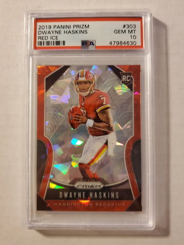 Dwayne Haskins 2019 Prizm Red Ice RC PSA 10