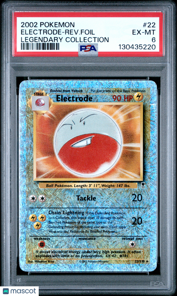 2002 Pokemon Legendary Collection Electrode-Rev. Foil Legendary Collection PSA 6 #22