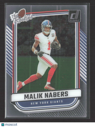 2025 Panini Clearly Donruss Football The Rookies Malik Nabers #6