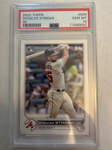 2022 Topps Spencer Strider SP PSA 10