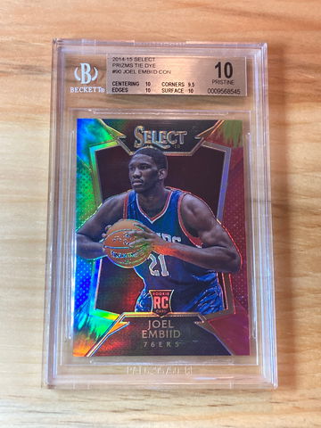 2014 Panini Select Joel Embiid Tie Dye /25 ROOKIE BGS 10 