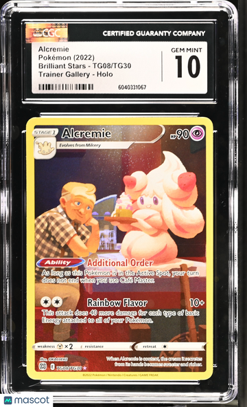 2022 Pokemon Brilliant Stars Alcremie Holo CGC 10 #TG08/TG30