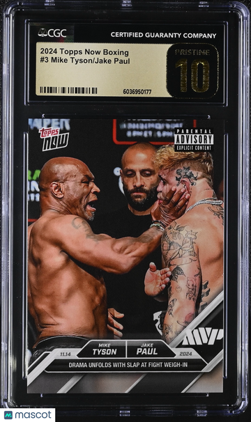 2024 Topps Now Boxing Mike Tyson/Jake Paul #3 CGC 10