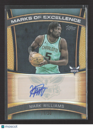 2025 Topps Marks of Excellence Mark Williams #ME-MW 11/50 Auto