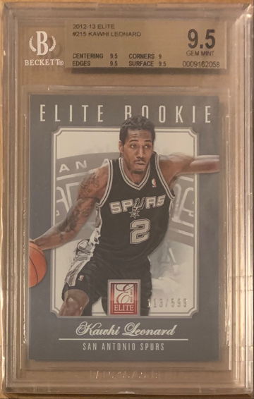 2012-13 Panini Elite Rookie #215 Kawhi Leonard /599 BGS 9.5
