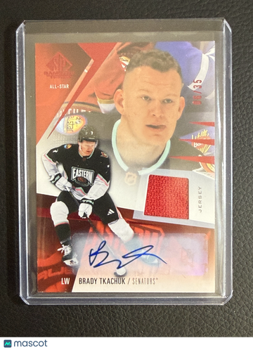 2023-24 Upper Deck SP Game Used Brady Tkachuk #122 Red /35 Jersey