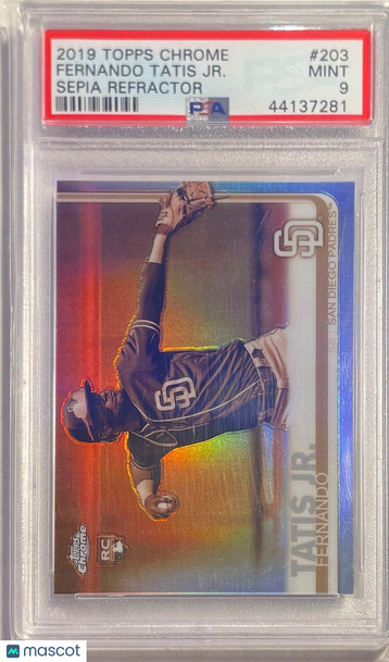 2019 Topps Chrome Fernando Tatis JR. #203 Sepia Refractor PSA 9