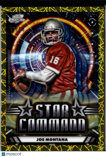2024 Topps Chrome Star Command Joe Montana #SC-22 Gold RayWave /50
