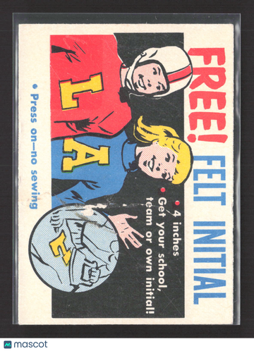 1958 Bazooka Felt Initial Offer Mail-in Offer Card