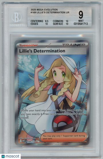2025 Pokemon TCG Mega Evolution Lillie's Determination BGS 9 #169