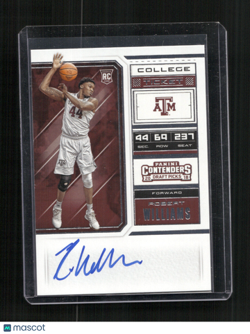 2018 Panini Contenders Draft Picks Robert Williams III #62 AU