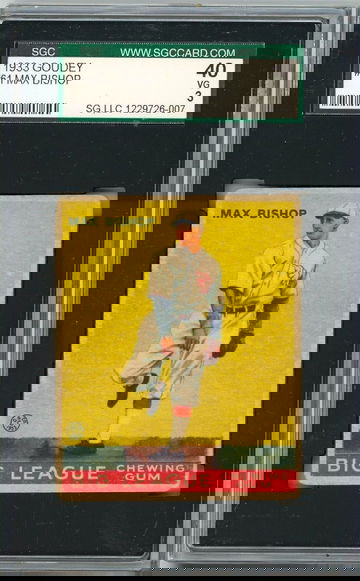 1933 Goudey Max Bishop #61 SGC 3 P1361